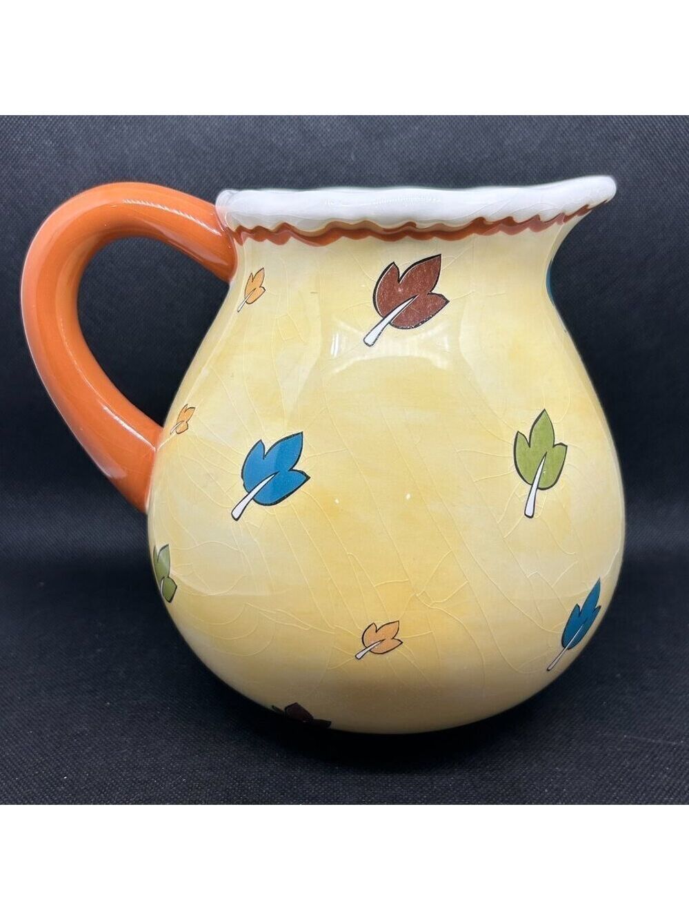 2010 Heather Goldminc Blue Sky Clayworks Halloween Cat & Dog pitcher - Picture 2 of 6